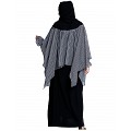 Dual colored Cape abaya-Black and White Dual colored Cape abaya-Black and White